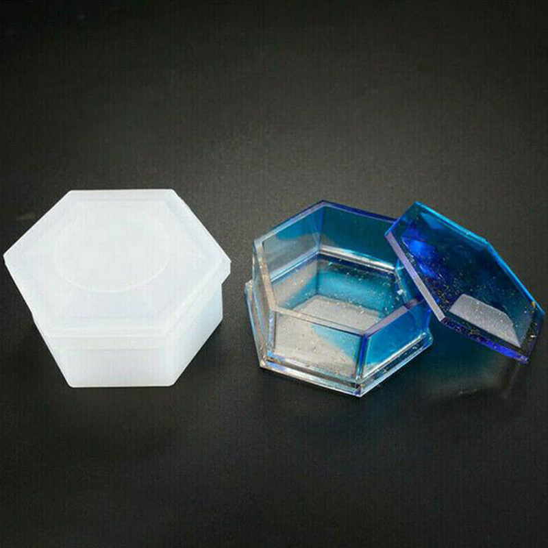 Resin Art Heat Gun - Bestseller Silikon Sechseckige Schmuckaufbewahrungsbox Form Harzgussform
