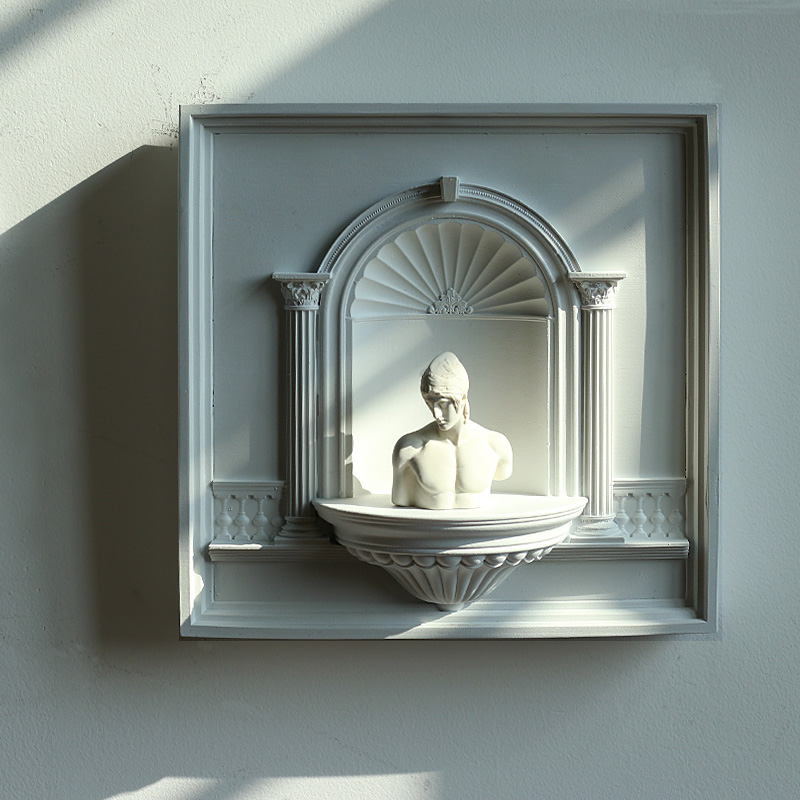 Resin Art Clock - ‌ Französische Vintage-Wandkunst, Wandskulptur aus Gips,
