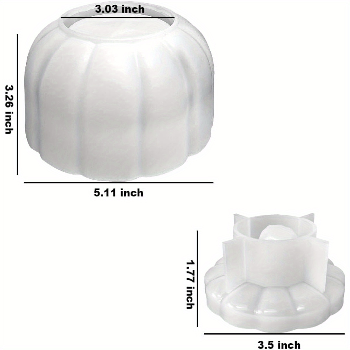 5'' große Kürbisglasform, Hall – Resin Art Clay Bewertung und Preis