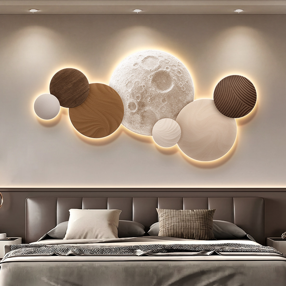 Mond-Schlafzimmer-Dekor Modern – Resin Art On Wood Bewertung und Preis