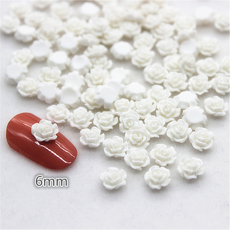 100 stücke 6mm Harz Mini Rose  – Resin Art Rose Bewertung und Preis