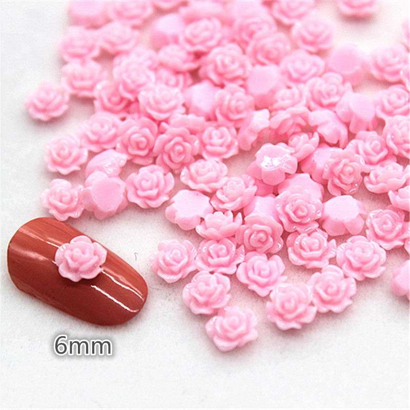 100 stücke 6mm Harz Mini Rose  – Resin Art Rose Bewertung und Preis