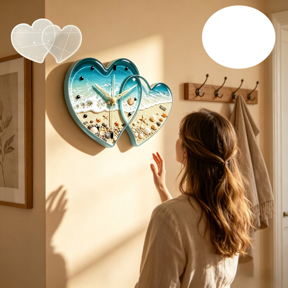 Herzförmige Uhr aus Harz-Silik – Resin Art Clock Bewertung und Preis