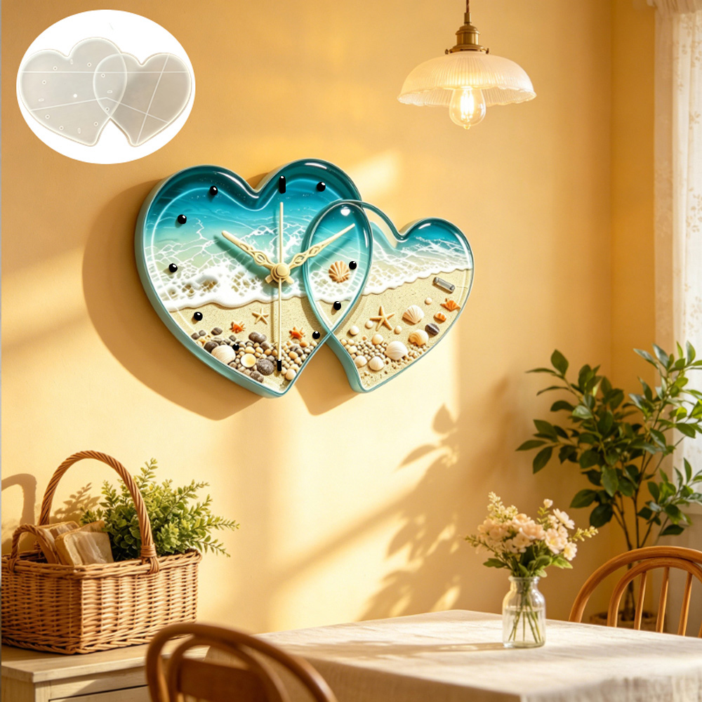 Herzförmige Uhr aus Harz-Silik – Resin Art Clock Bewertung und Preis